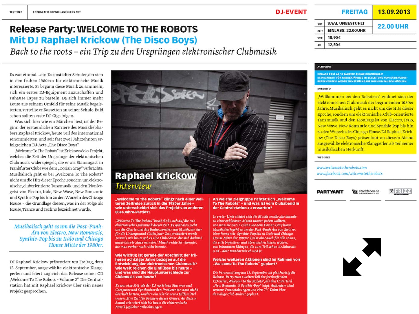 Welcome To The Robots, BACK TO THE ROOTS | CENTRALSTATION MAGAZIN | 13.09.2013, Ein Trip zu den Ursprüngen elektronischer Clubmusik